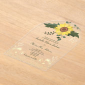 Invitations En Acrylique Mariage tournesol (Poser)