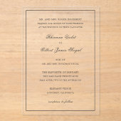 Invitations En Acrylique Mariage traditionnel de Rhianna (Recto)