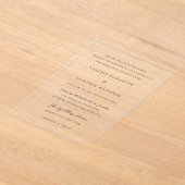 Invitations En Acrylique Mariage Traditionnel Simple (Poser)