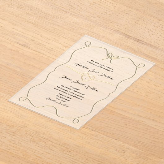 Invitations En Acrylique Mariage transparent de la flèche à main (Poser)