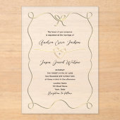 Invitations En Acrylique Mariage transparent de la flèche à main (Recto)