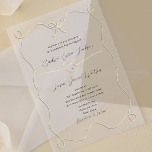 Invitations En Acrylique Mariage transparent de la flèche à main