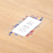 Invitations En Acrylique Mariage transparent peint à la main exotique (Poser)