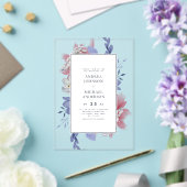 Invitations En Acrylique Mariage transparent peint à la main exotique (Insitu (Mariage))