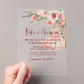 Invitations En Acrylique Mariage vintage (In situ (ordinateur de poche))