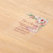 Invitations En Acrylique Mariage vintage (Poser)