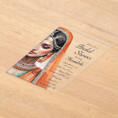 Invitations En Acrylique Mariée Dans La Fête des mariées Ethnique Indienne (Poser)