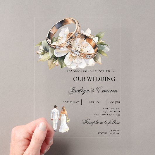 Invitations En Acrylique Mariés (In situ (ordinateur de poche))