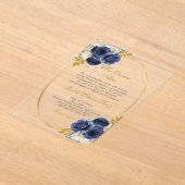 Invitations En Acrylique Marine acrylique bleu espagnol Quinceanera (Poser)