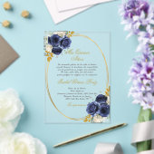 Invitations En Acrylique Marine acrylique bleu espagnol Quinceanera (Insitu (Mariage))