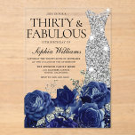 Invitations En Acrylique Marine Rose Diamond Gown 30e fête d'anniversaire<br><div class="desc">Marine Roses Diamond Gown 30th Birthday Party Fabulous Acrylique Invitation Voir la collection correspondante dans Niche et Nest Store Merci beaucoup</div>