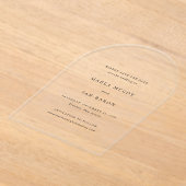 Invitations En Acrylique Marla Classic Wedding Enregistrer la date (Poser)