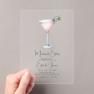 Invitations En Acrylique Martinets et Maillots de Bain Fête Tropicale d'Ent