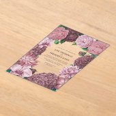 Invitations En Acrylique Mauve Smoke, Dusty Peony & Rosewater Clay Wedding (Poser)