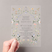 Invitations En Acrylique Meadow Fleur sauvage Rustic Boho Mariage (In situ (ordinateur de poche))