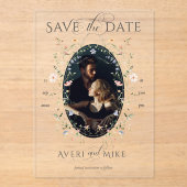 Invitations En Acrylique Meadow Fleur sauvage Rustic Boho Mariage (Recto)
