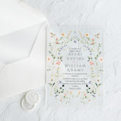 Invitations En Acrylique Meadow Fleur sauvage Rustic Boho Mariage