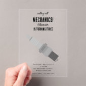 Invitations En Acrylique Mécanique automobile Outils de l'automobile Garçon (In situ (ordinateur de poche))