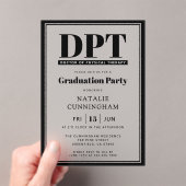 Invitations En Acrylique Médecin DPT moderne de la thérapie physique (In situ (ordinateur de poche))