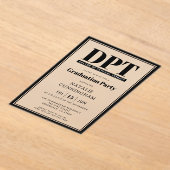 Invitations En Acrylique Médecin DPT moderne de la thérapie physique (Poser)