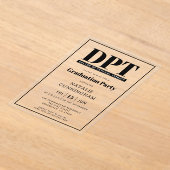 Invitations En Acrylique Médecin DPT moderne de la thérapie physique (Poser)