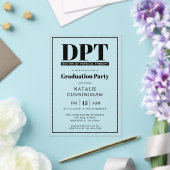 Invitations En Acrylique Médecin DPT moderne de la thérapie physique (Insitu (Mariage))