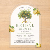 Invitations En Acrylique Mediterranean Lemon Tree Arch Bridal Shower (Recto)