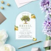 Invitations En Acrylique Mediterranean Lemon Tree Arch Bridal Shower (Insitu (Mariage))