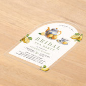 Invitations En Acrylique Mediterranean Tile Lemon Tea Party Bridal Shower (Poser)