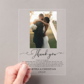Invitations En Acrylique Merci Mariage photo (In situ (ordinateur de poche))