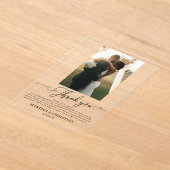 Invitations En Acrylique Merci Mariage photo (Poser)