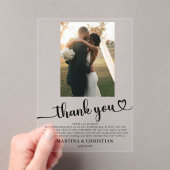 Invitations En Acrylique Merci Mariage photo (In situ (ordinateur de poche))