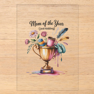 Invitations En Acrylique Mère de l'année (sans rire)