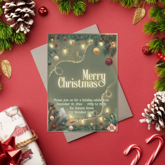 Invitations En Acrylique Merry Christmas (Insitu (vacances))