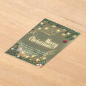 Invitations En Acrylique Merry Christmas (Poser)