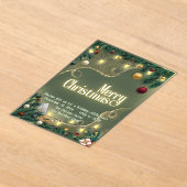 Invitations En Acrylique Merry Christmas  (Poser)