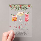Invitations En Acrylique Merry Little Cocktails Fête de Vacances (In situ (ordinateur de poche))