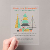 Invitations En Acrylique Mid-Century Retro Christmas Trees (In situ (ordinateur de poche))