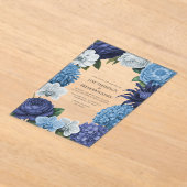 Invitations En Acrylique Midnight Navy, Steel Blue & Eucalyptus Grey (Poser)