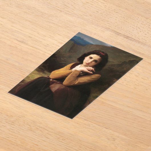 Invitations En Acrylique Mignon Innocence d'une adolescente, Bouguereau (Poser)