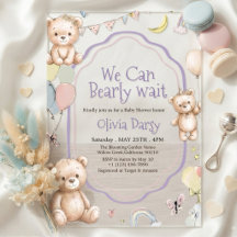 Mignon ours en peluche Ballons pastel violet Étoil