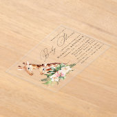 Invitations En Acrylique Mignonne maman et Baby shower bébé Giraffe (Poser)