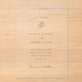 Invitations En Acrylique Mini-fer à cheval | Mariage Brown rustique (Recto)