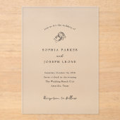 Invitations En Acrylique Mini-fer à cheval | Mariage rustique (Recto)