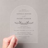 Invitations En Acrylique Minimal Black Line Art Wedding Arch (In situ (ordinateur de poche))