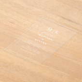 Invitations En Acrylique Minimal et chic | MARIAGE (Poser)