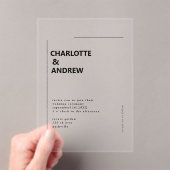 Invitations En Acrylique Minimal, moderne Einladung (In situ (ordinateur de poche))