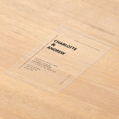 Invitations En Acrylique Minimal, moderne Einladung (Poser)