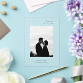 Invitations En Acrylique Minimal moderne photo clair mariage Enregistrer la (Insitu (Mariage))
