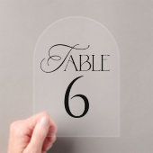 Invitations En Acrylique Minimal Script Wedding Table Number (In situ (ordinateur de poche))